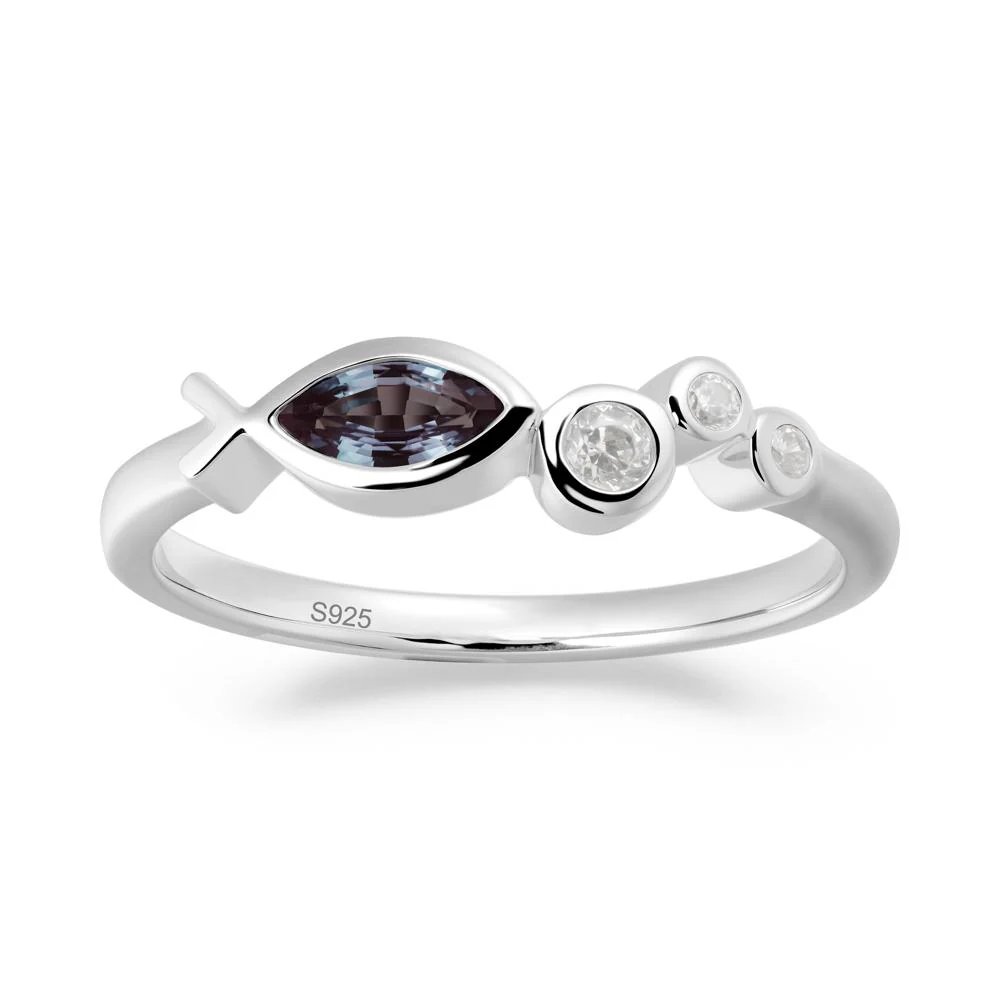 Fish Inspired Alexandrite Ring - Image 9