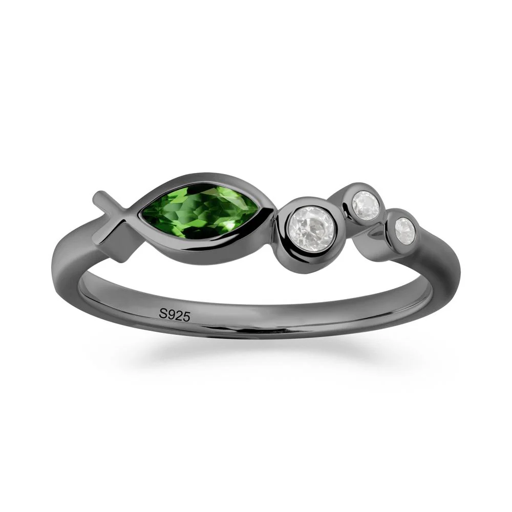 Fish Inspired Diopside Ring - Image 4