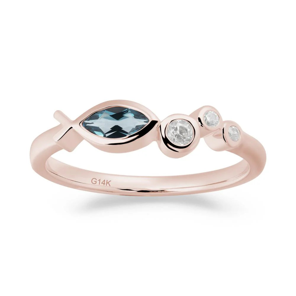 Fish Inspired London Blue Topaz Ring - Image 9