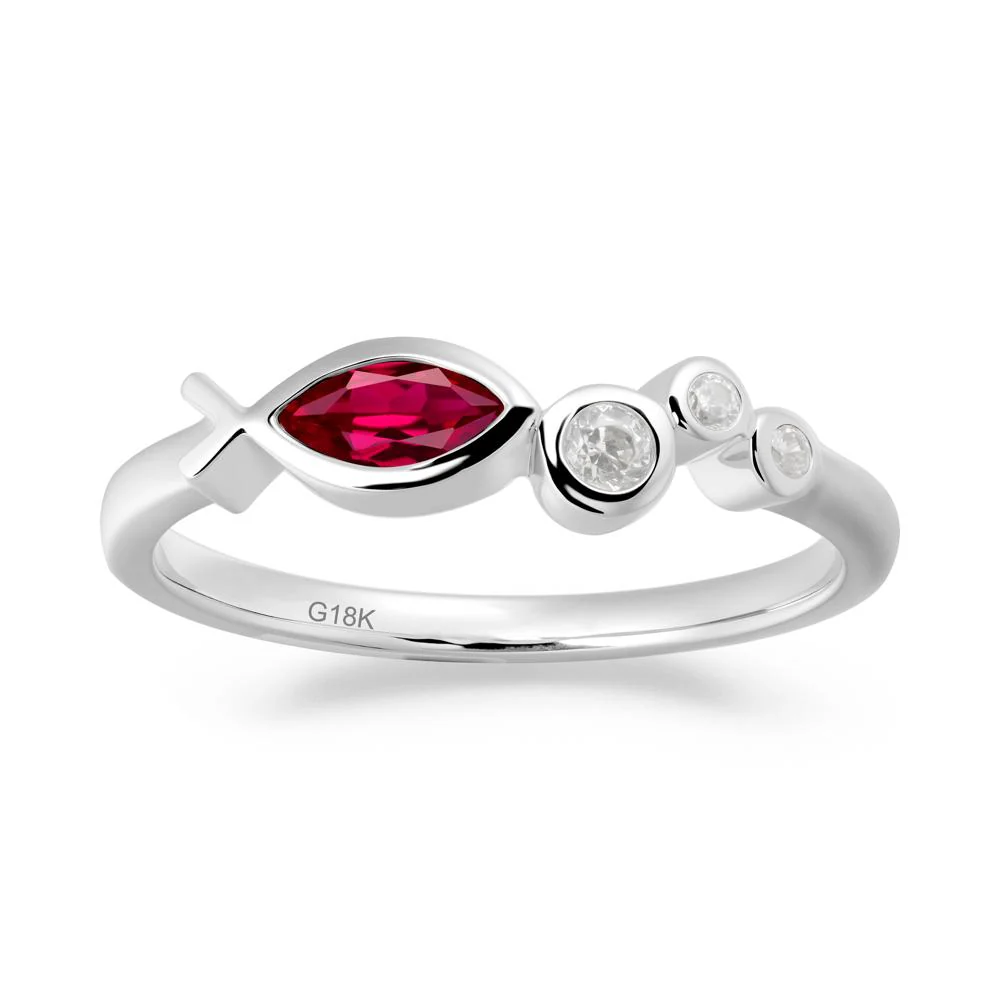 Fish Inspired Ruby Ring - Image 5