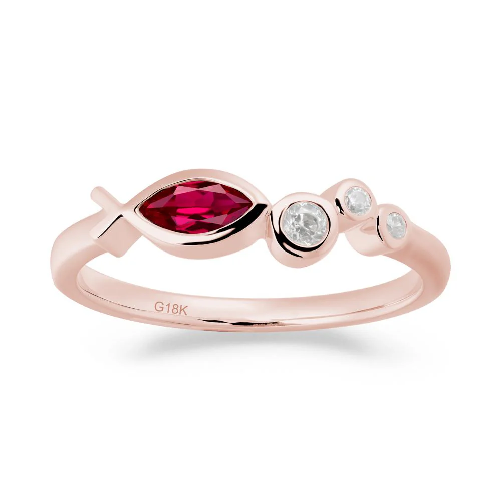 Fish Inspired Ruby Ring - Image 9