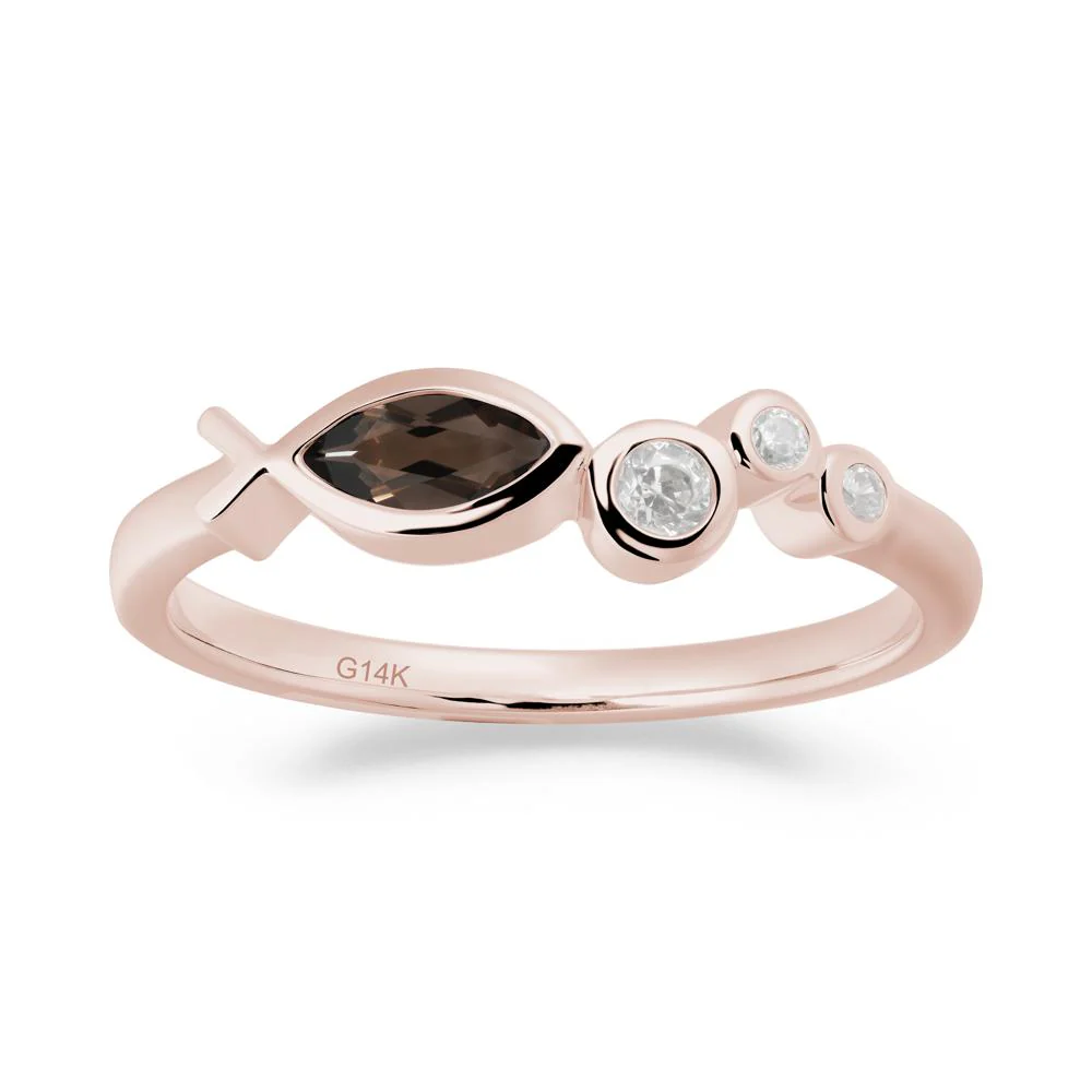 Fish Inspired Smoky Quartz Ring - Image 5