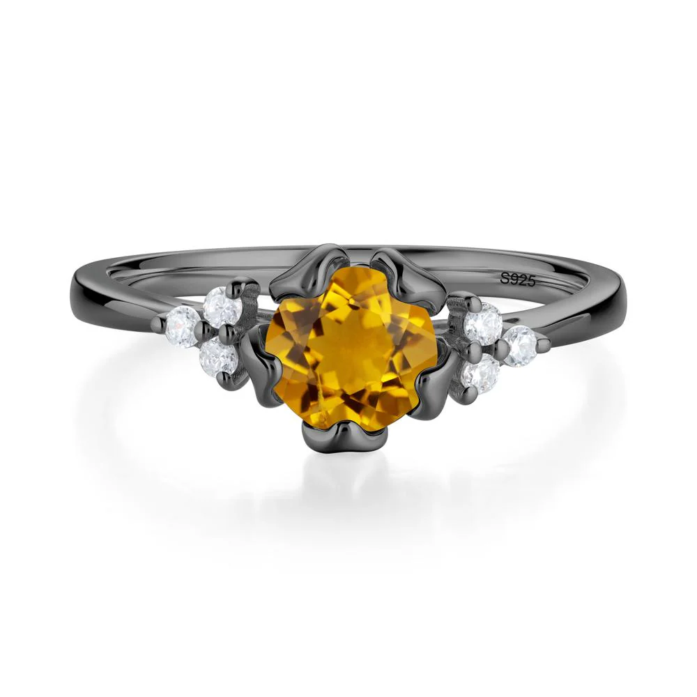 Floral Citrine Cluster Ring - Image 6