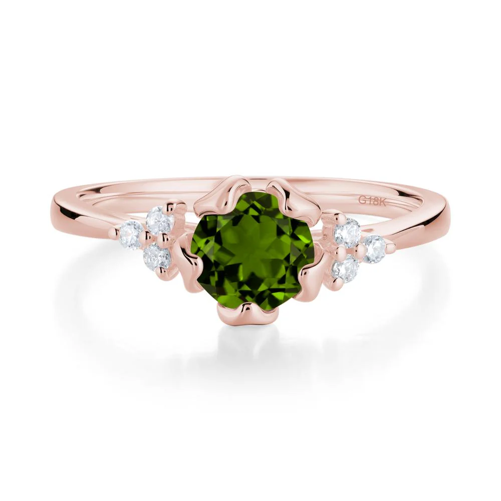 Floral Diopside Cluster Ring - Image 2