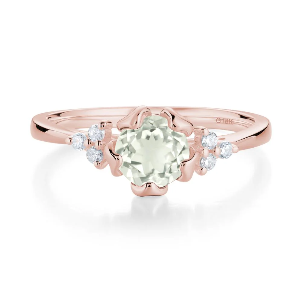 Floral Green Amethyst Cluster Ring - Image 6