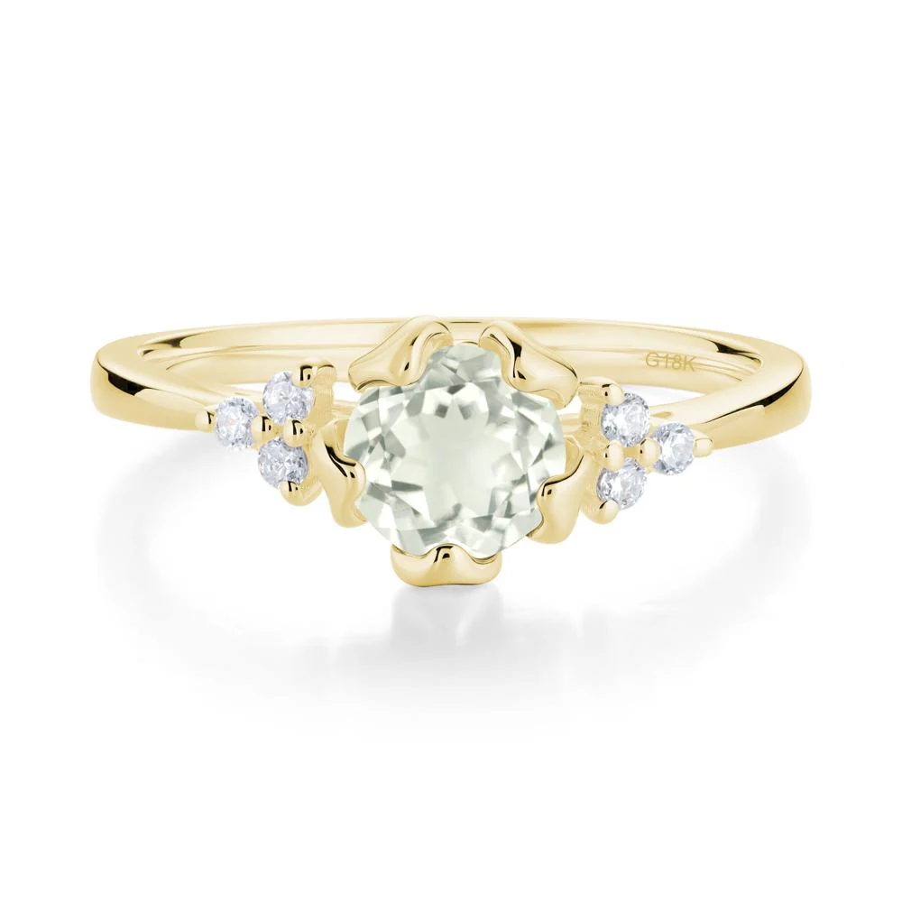 Floral Green Amethyst Cluster Ring - Image 8