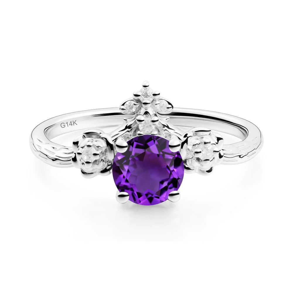 Floral Inspired Amethyst Statement Ring - Image 2