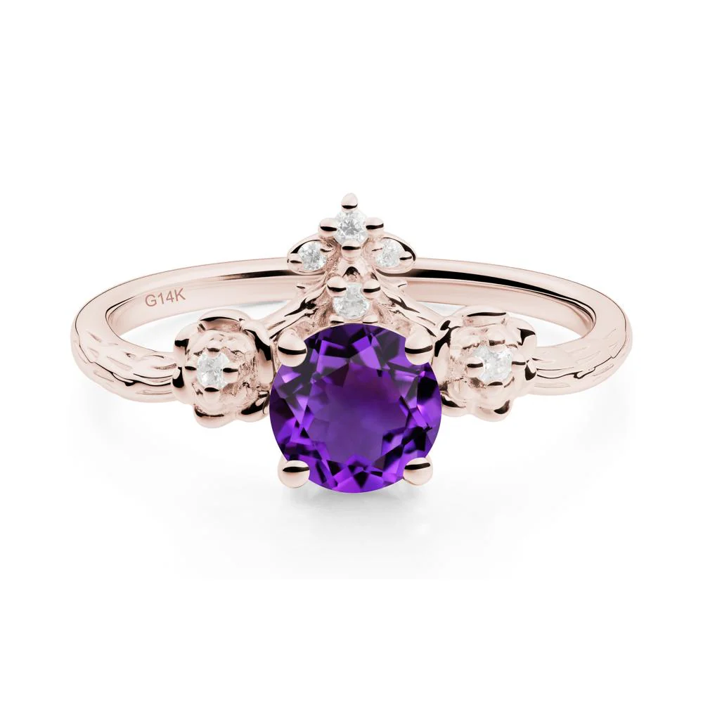 Floral Inspired Amethyst Statement Ring - Image 3