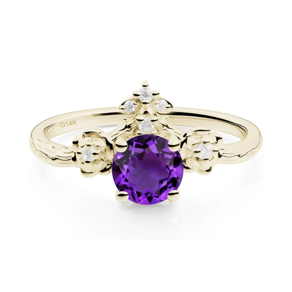 Floral Inspired Amethyst Statement Ring - Image 6