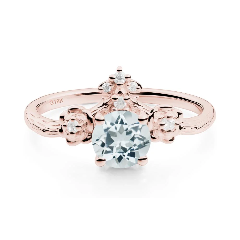 Floral Inspired Aquamarine Statement Ring - Image 2