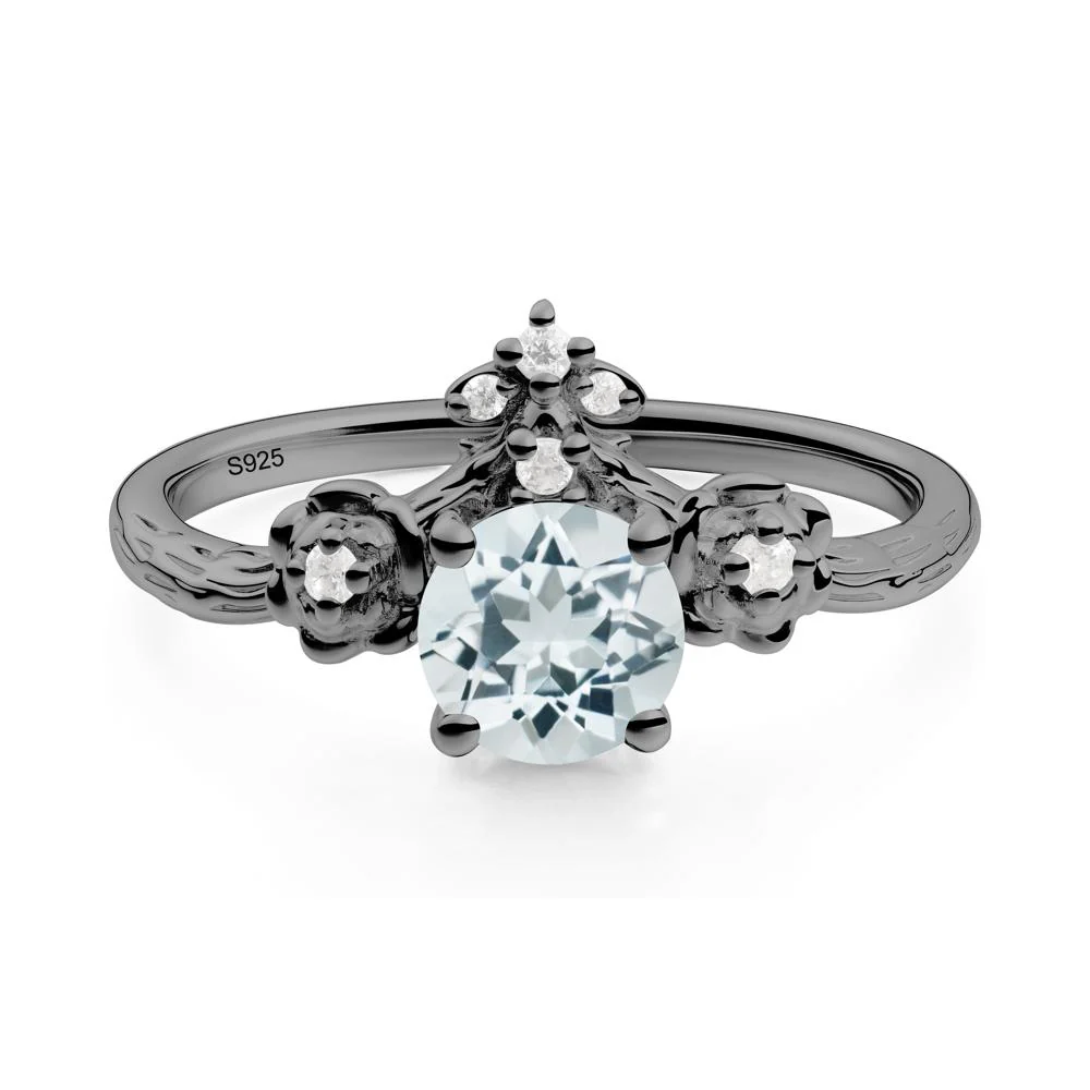 Floral Inspired Aquamarine Statement Ring - Image 4