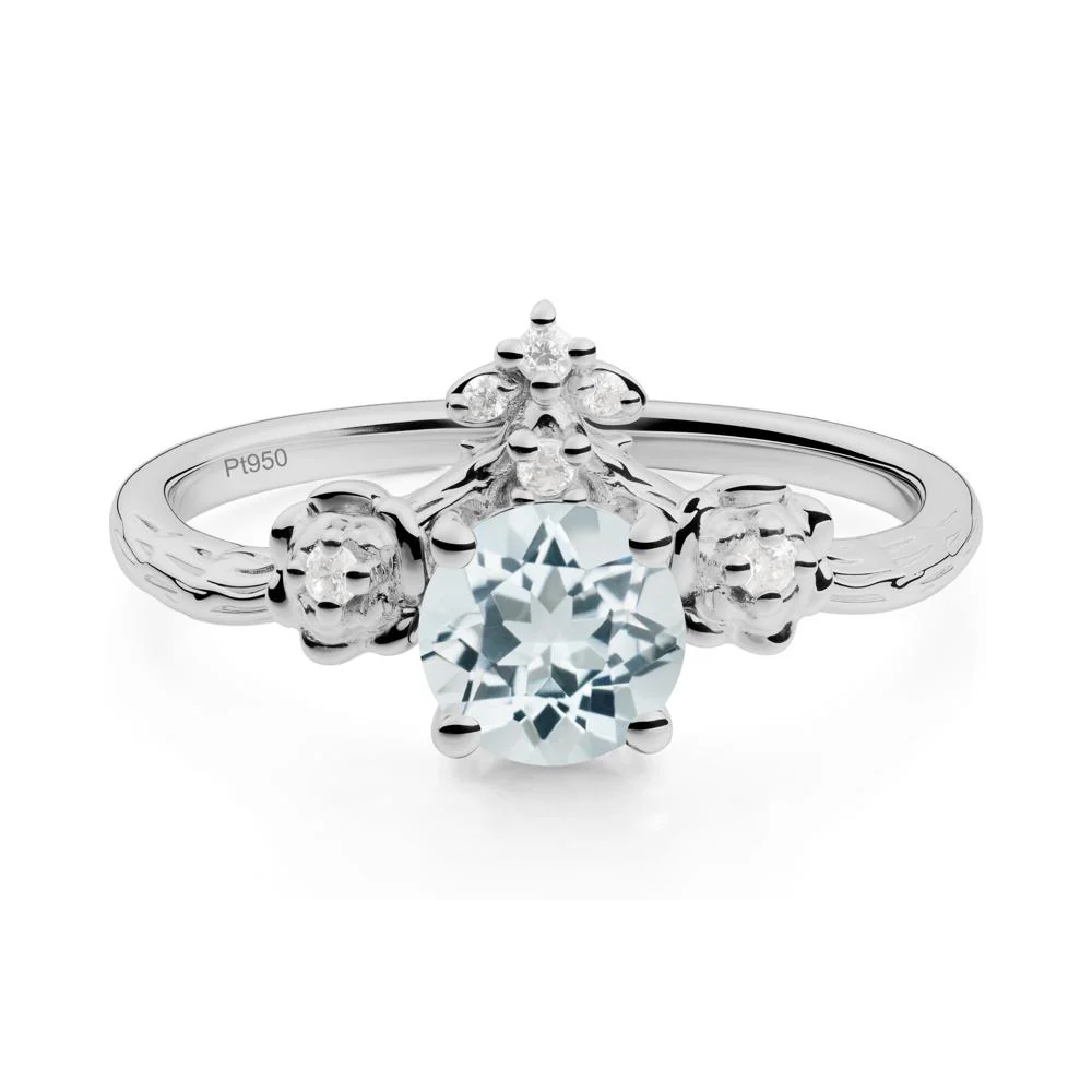 Floral Inspired Aquamarine Statement Ring - Image 6