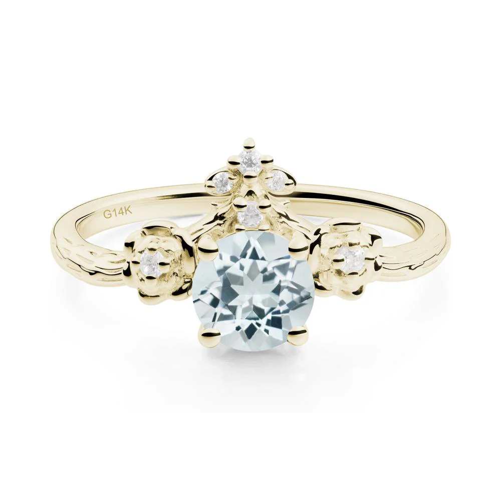 Floral Inspired Aquamarine Statement Ring - Image 7
