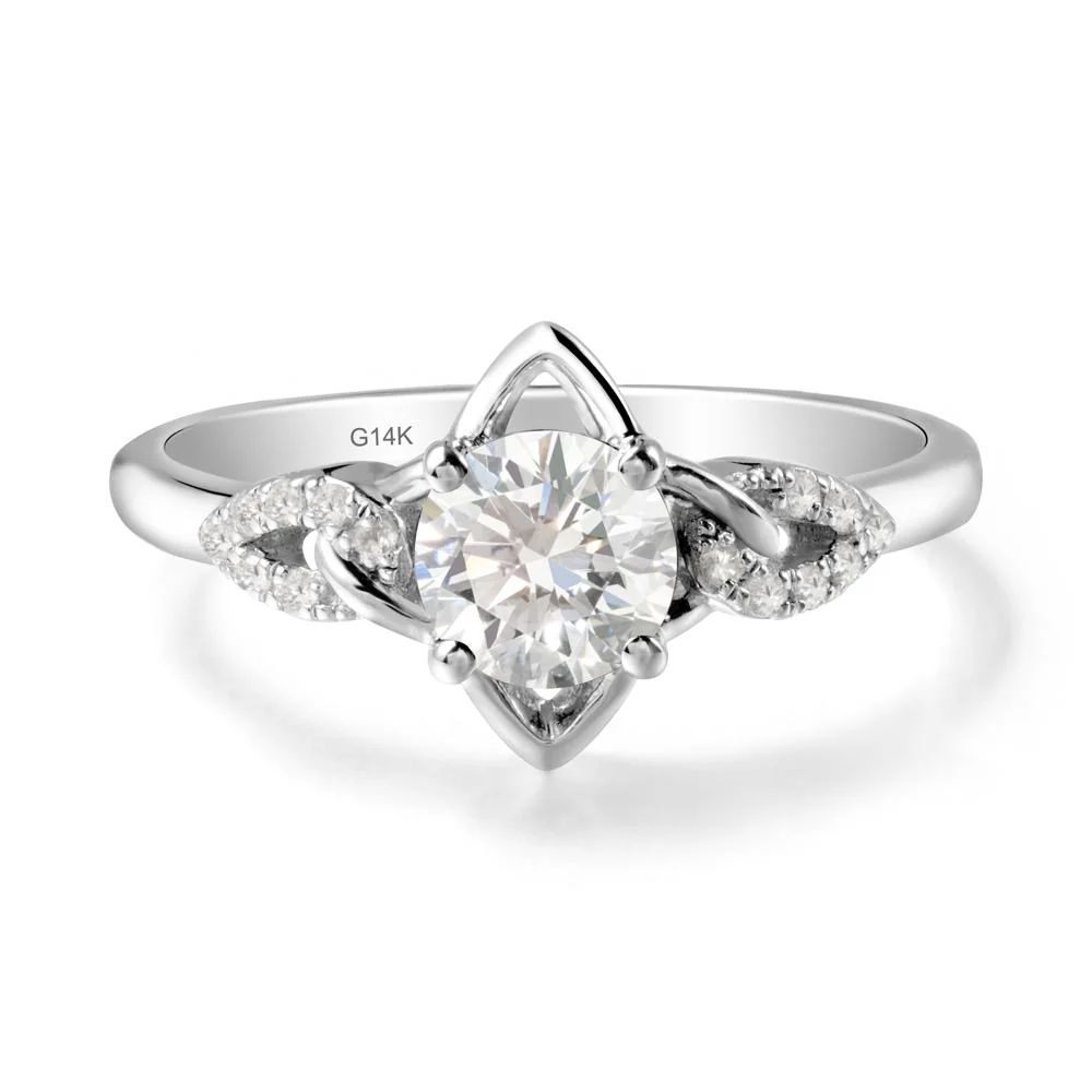 Round Diamond Ring with Celtic Knot - Image 3