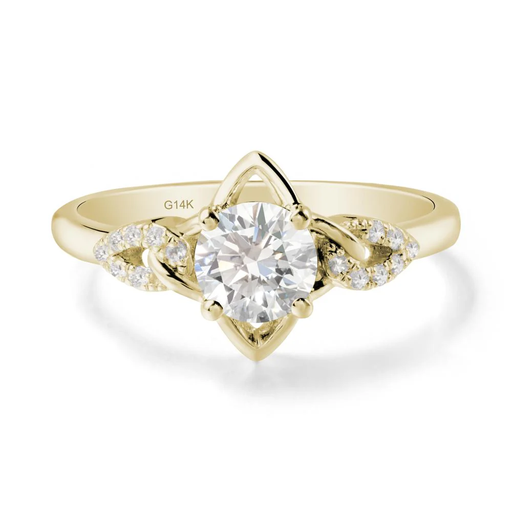 Round Diamond Ring with Celtic Knot - Image 4