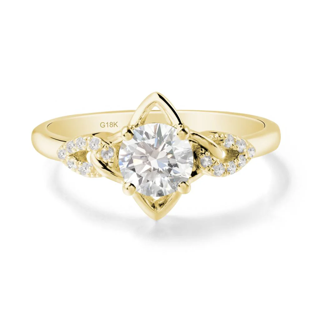 Round Diamond Ring with Celtic Knot - Image 7