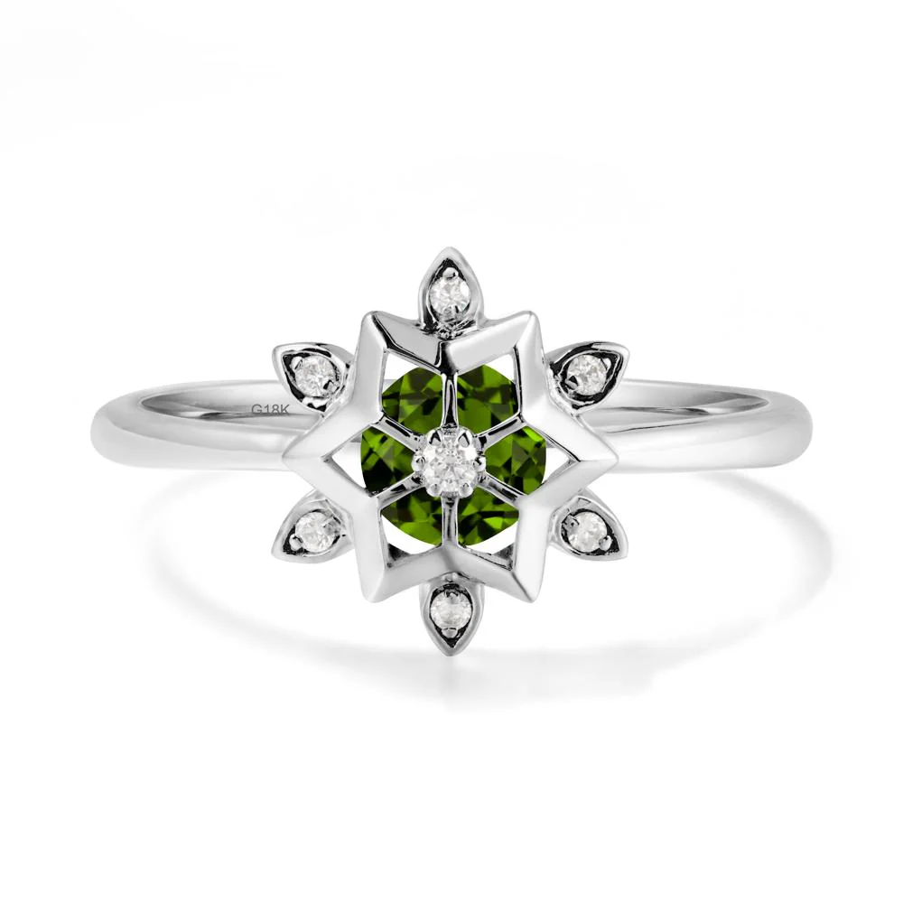 Floral Inspired Engagement Diopside Ring - Image 6