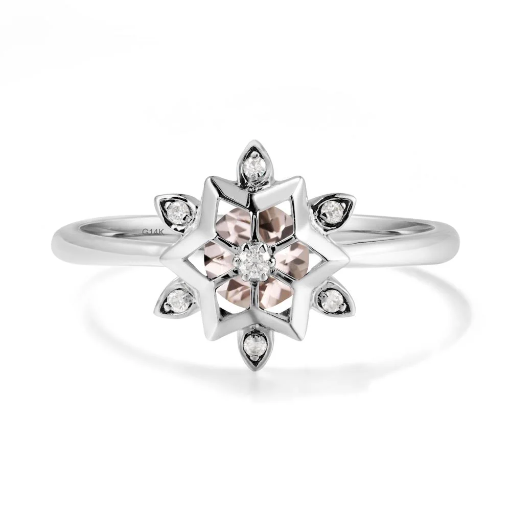 Floral Inspired Engagement Morganite Ring