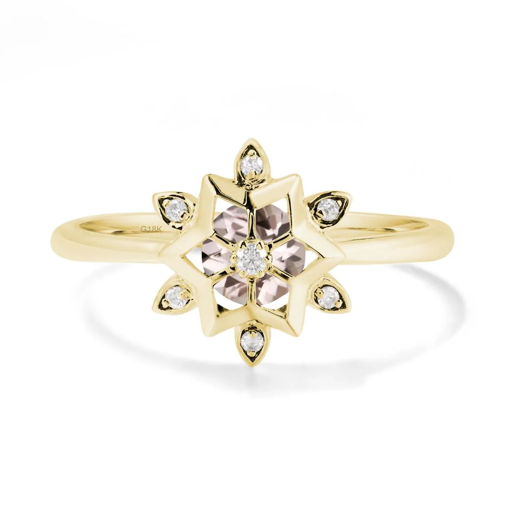 Floral Inspired Engagement Morganite Ring - Image 6