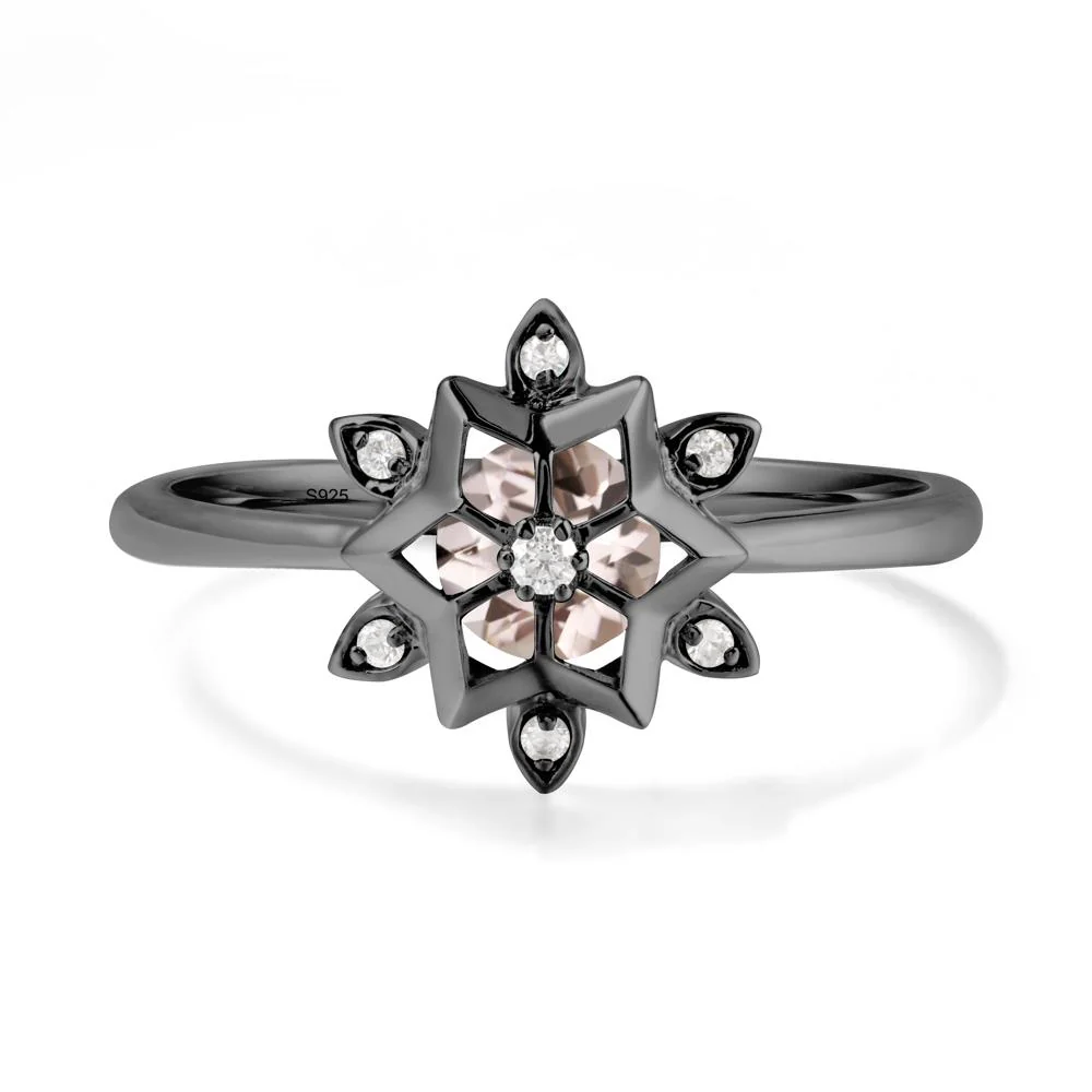 Floral Inspired Engagement Morganite Ring - Image 7