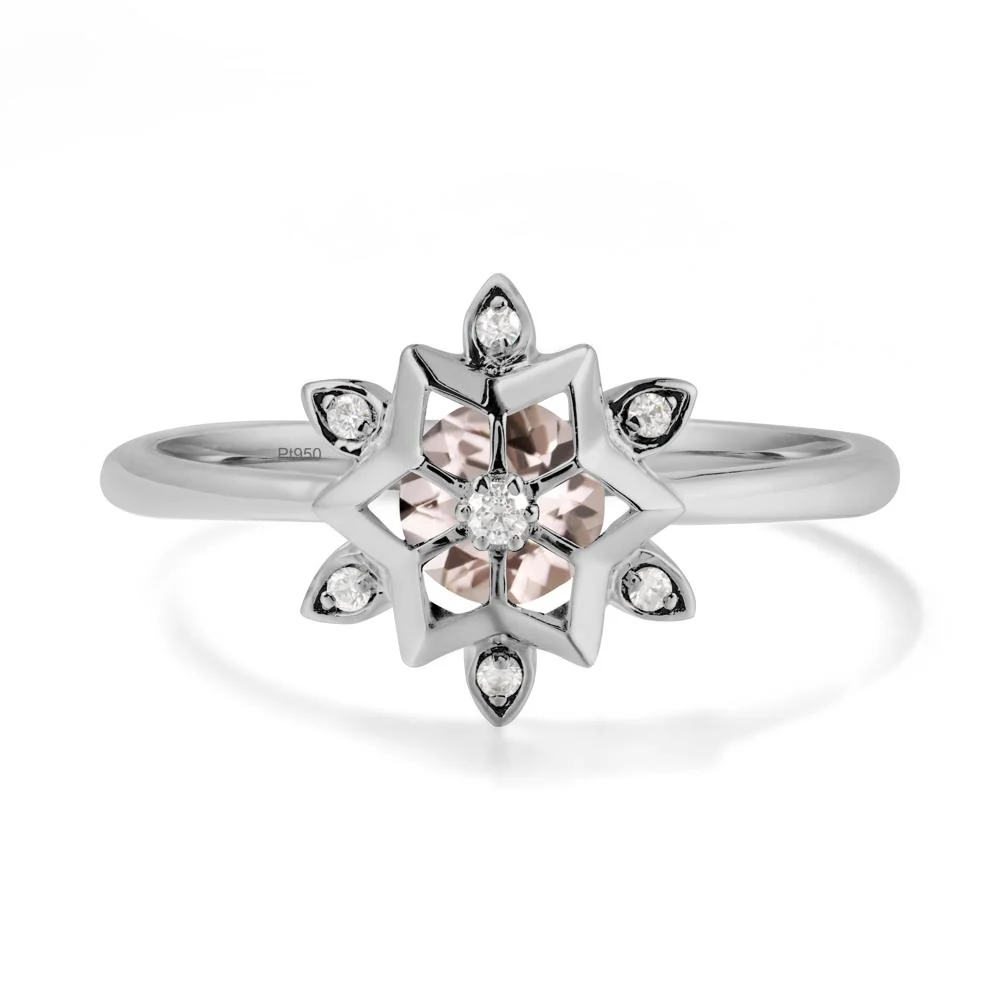 Floral Inspired Engagement Morganite Ring - Image 8