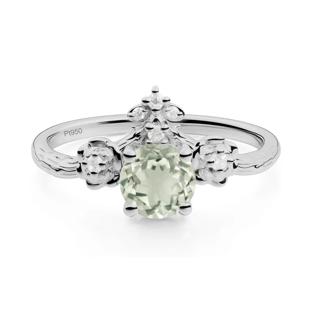 Floral Inspired Green Amethyst Statement Ring - Image 8