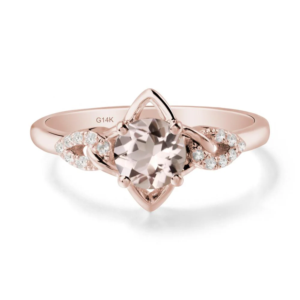 Unique Morganite Celtic Knot Ring - Image 2