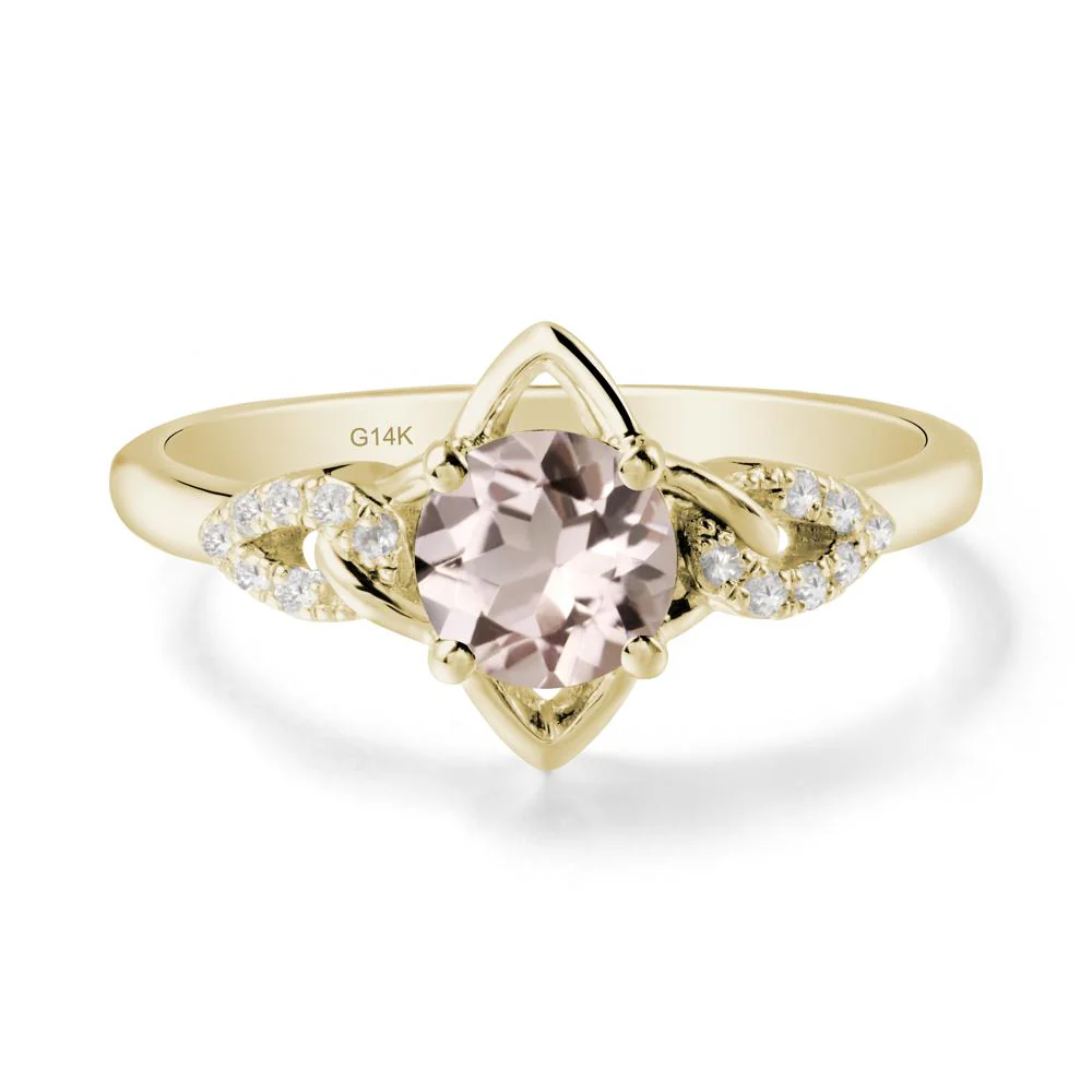 Unique Morganite Celtic Knot Ring - Image 4