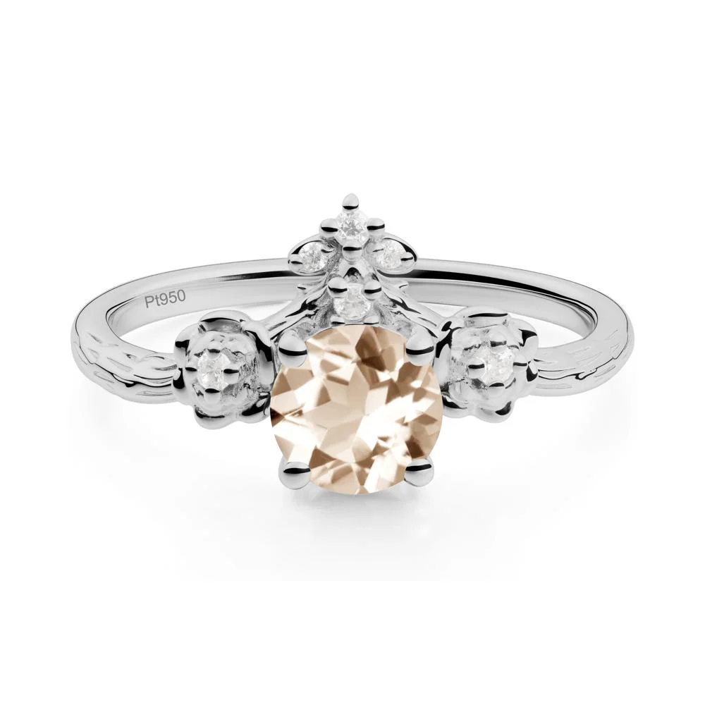 Floral Inspired Morganite Statement Ring - Image 9