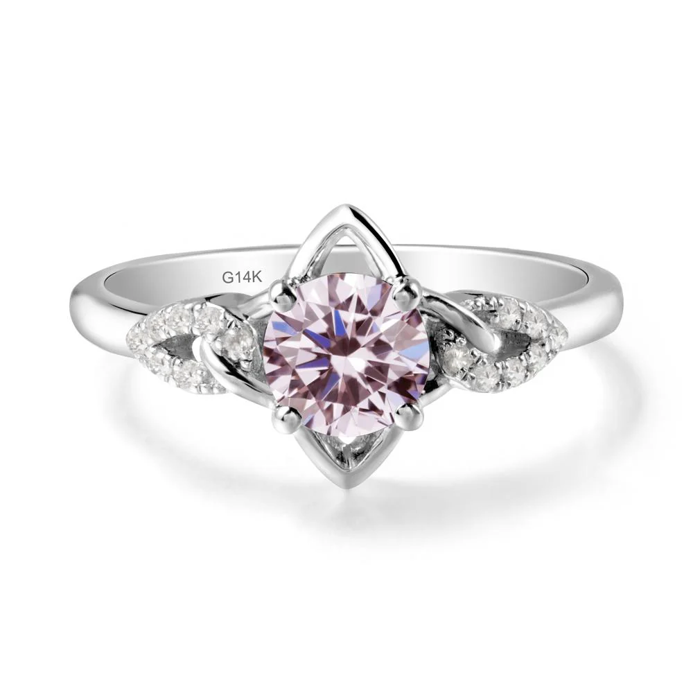 Four Pointed Star Pink Cubic Zirconia Ring - Image 3
