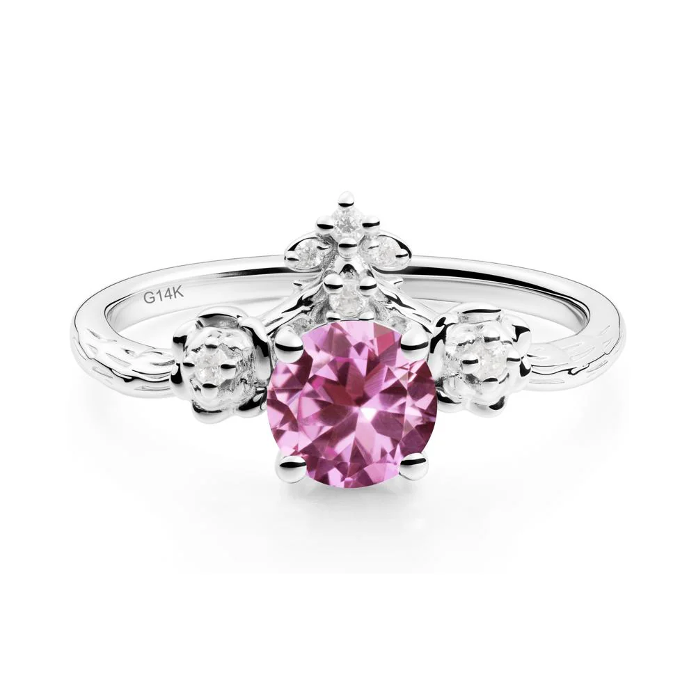 Floral Inspired Pink Sapphire Statement Ring