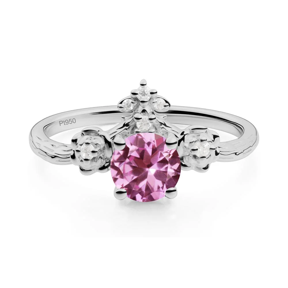 Floral Inspired Pink Sapphire Statement Ring - Image 6