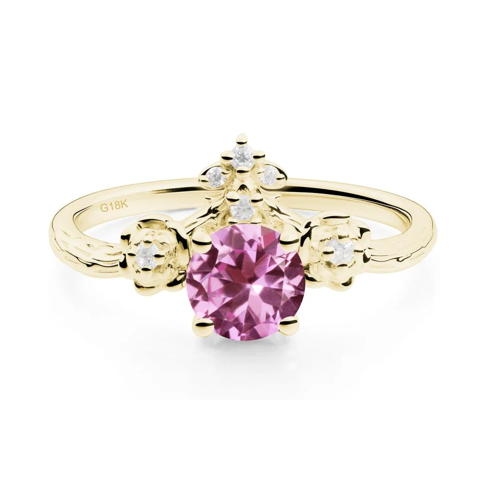 Floral Inspired Pink Sapphire Statement Ring - Image 7