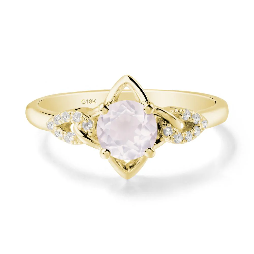 Unique Rose Quartz Celtic Knot Ring - Image 6