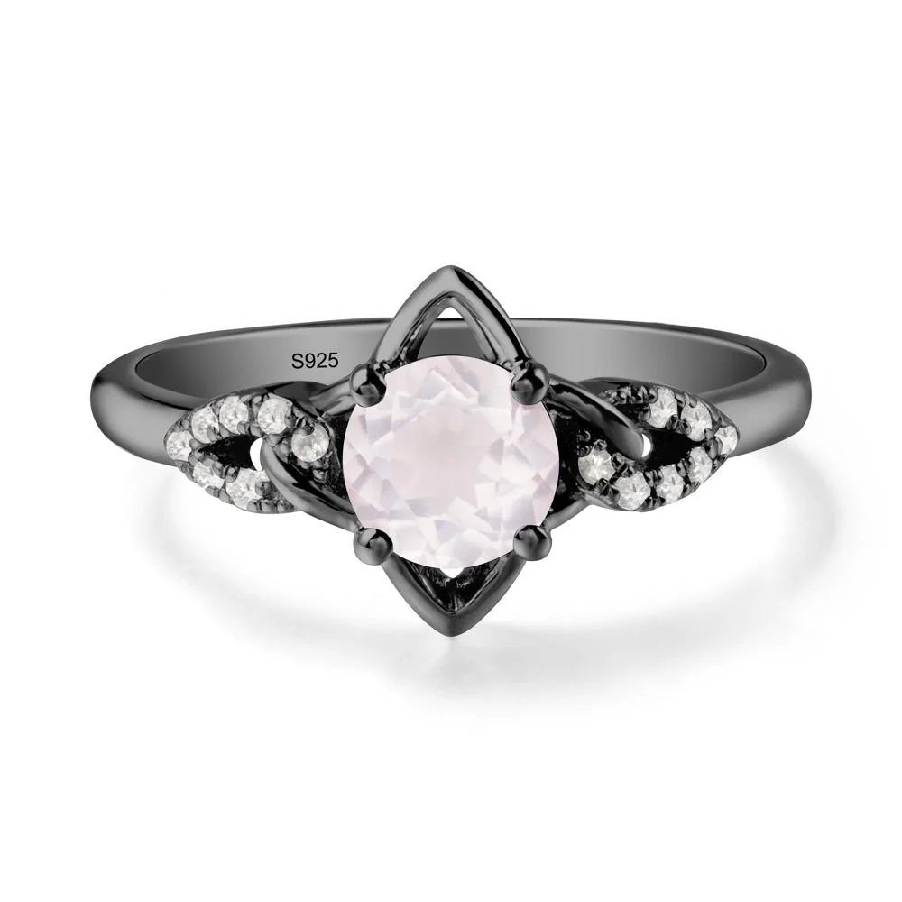 Unique Rose Quartz Celtic Knot Ring - Image 7