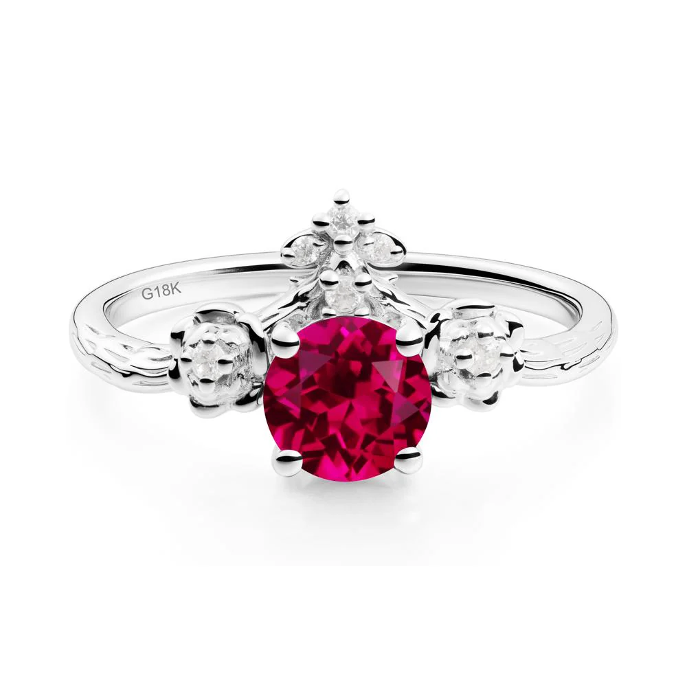 Floral Inspired Ruby Statement Ring - Image 4