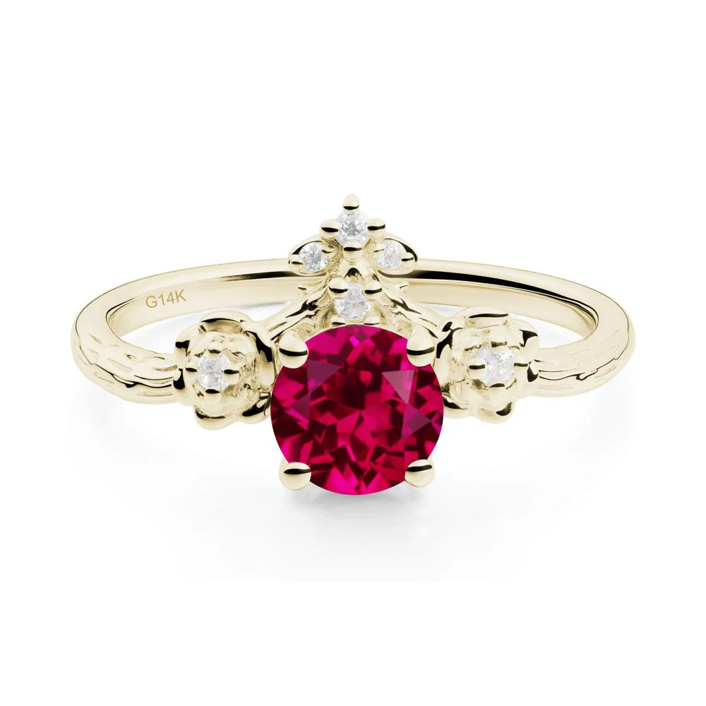 Floral Inspired Ruby Statement Ring - Image 7