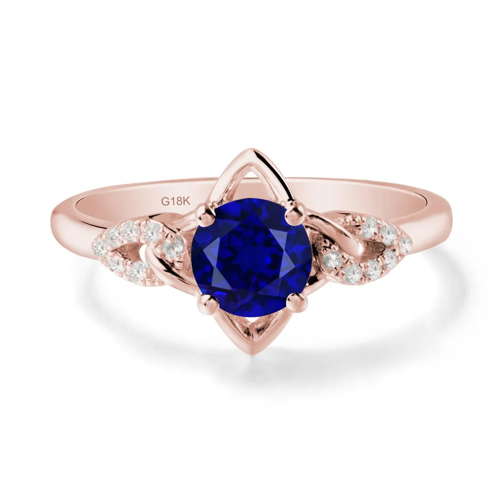 Unique Sapphire Celtic Knot Ring - Image 4