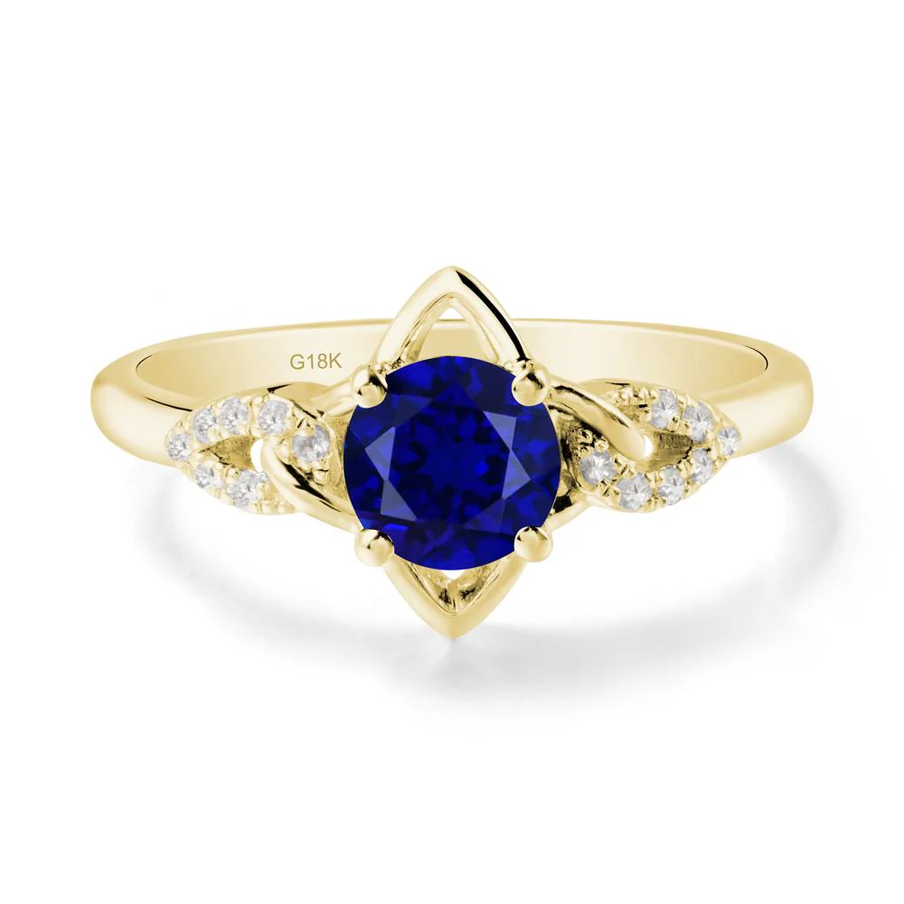 Unique Sapphire Celtic Knot Ring - Image 6