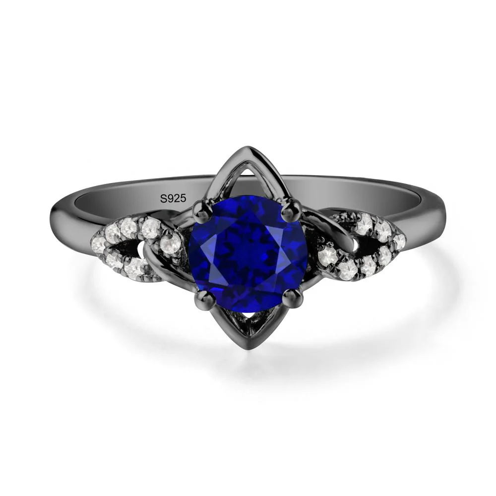 Unique Sapphire Celtic Knot Ring - Image 7