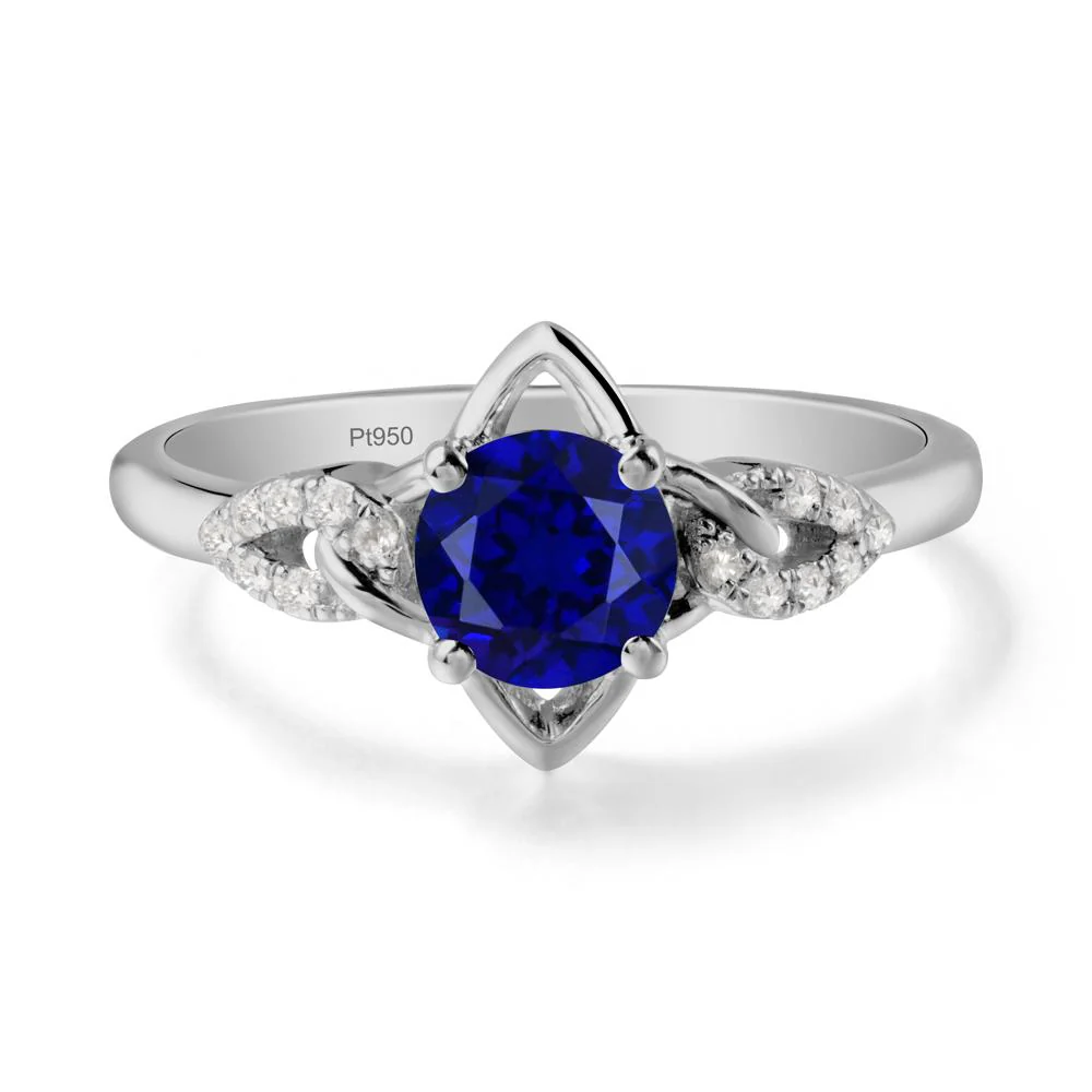 Unique Sapphire Celtic Knot Ring - Image 8