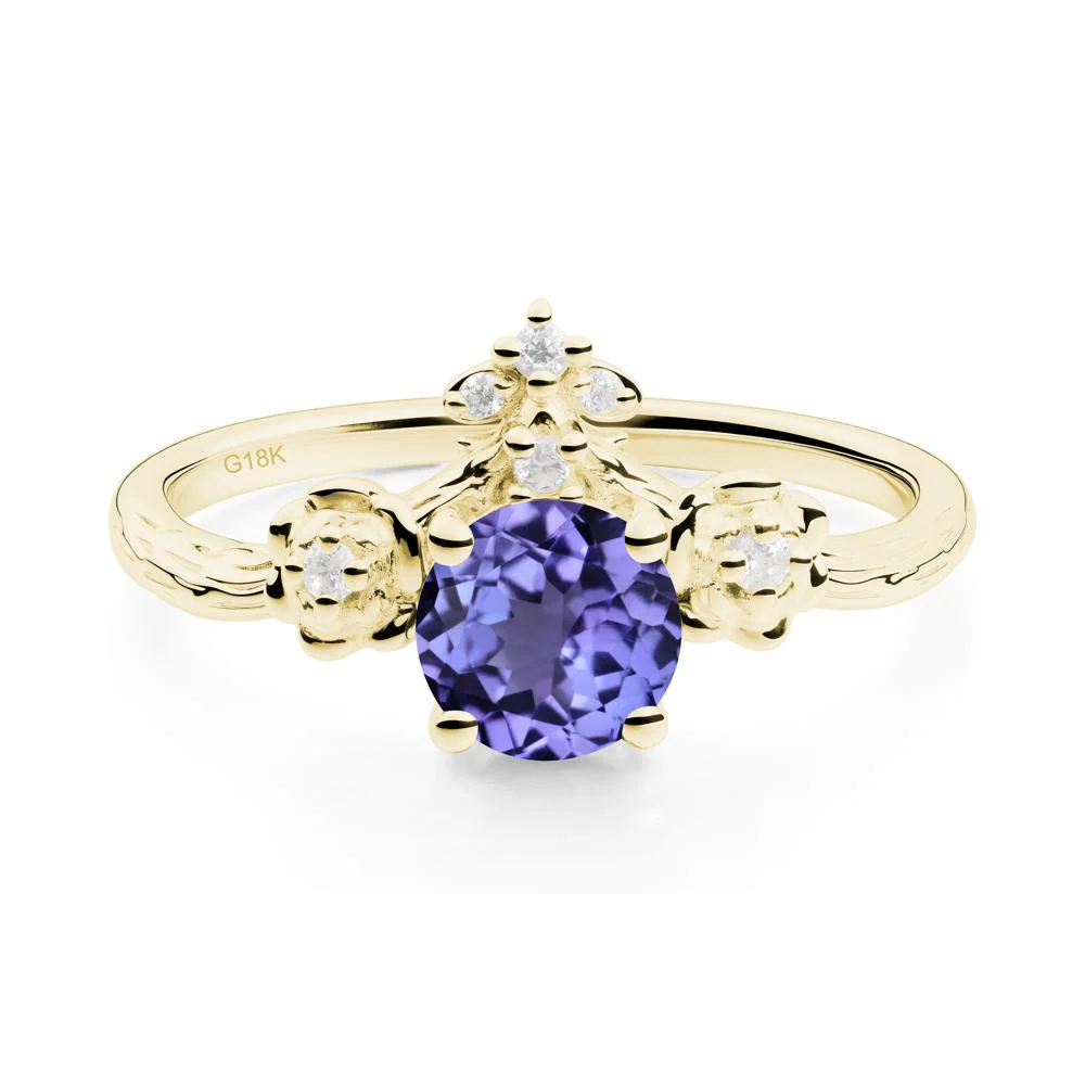 Floral Inspired Tanzanite Statement Ring - Image 2