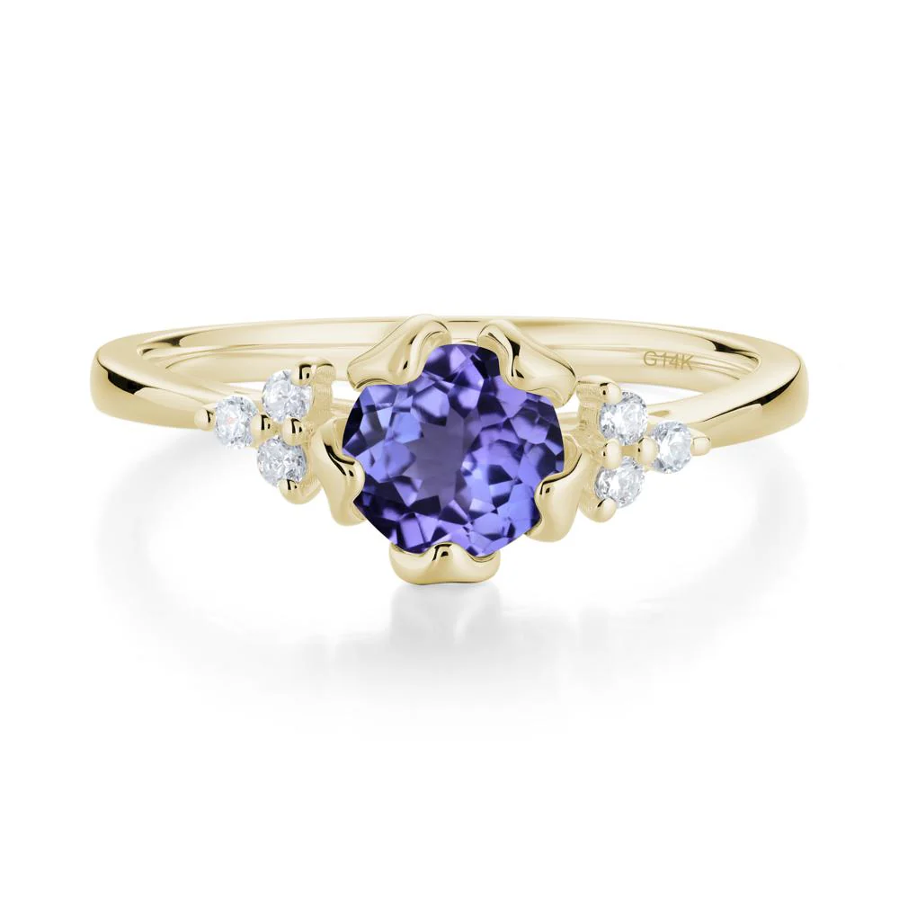 Floral Tanzanite Cluster Ring - Image 7