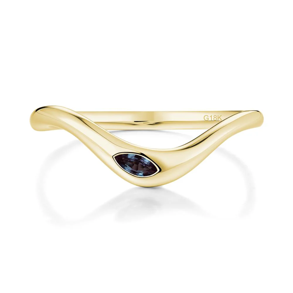 Flow Marquise Cut Alexandrite Ring - Image 9
