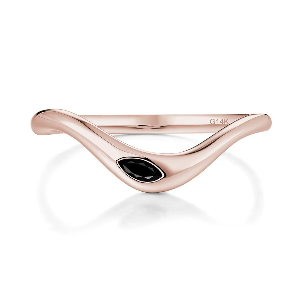 Flow Marquise Cut Black Spinel Ring - Image 3