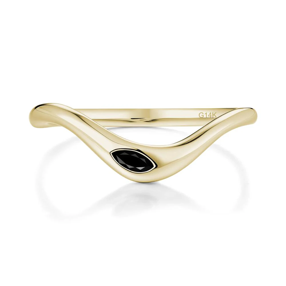 Flow Marquise Cut Black Spinel Ring - Image 4
