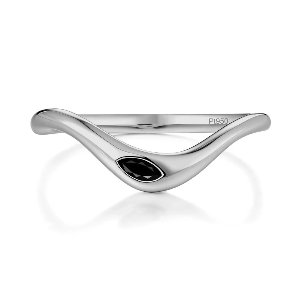Flow Marquise Cut Black Spinel Ring - Image 7