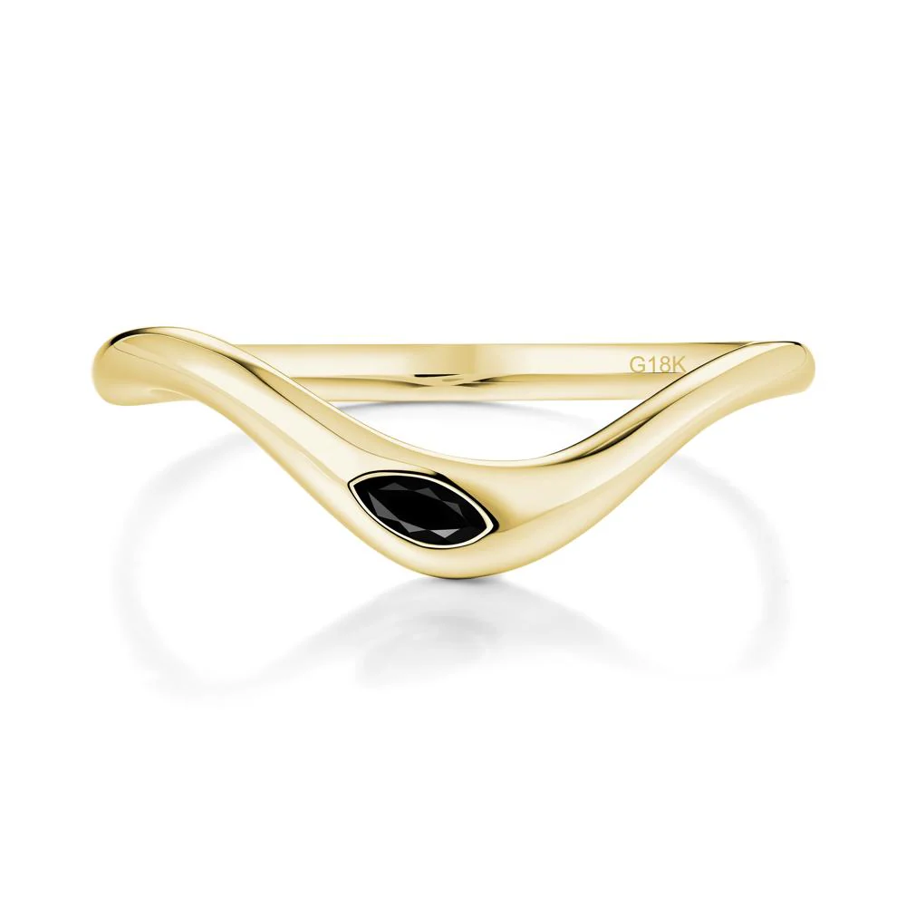 Flow Marquise Cut Black Spinel Ring - Image 8