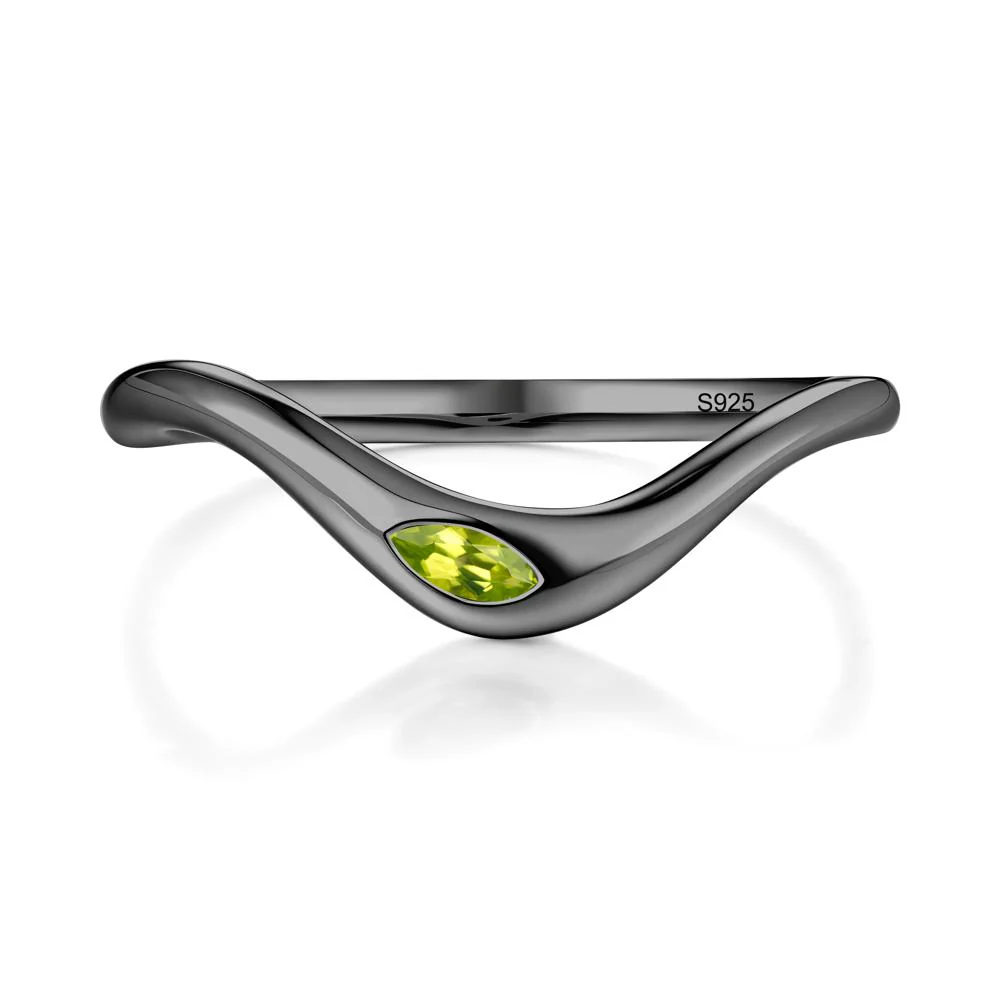 Flow Marquise Cut Peridot Ring - Image 2