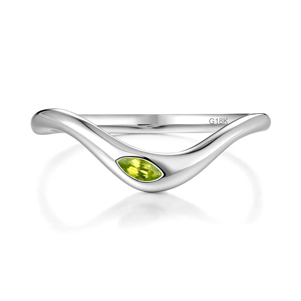 Flow Marquise Cut Peridot Ring - Image 5